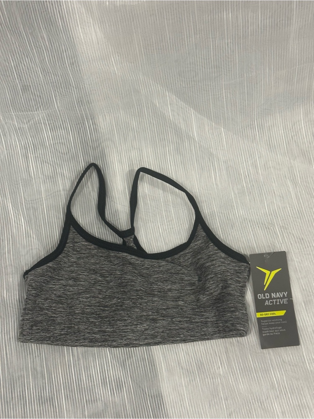 Old Navy Gray Heather Strappy Sports Bra